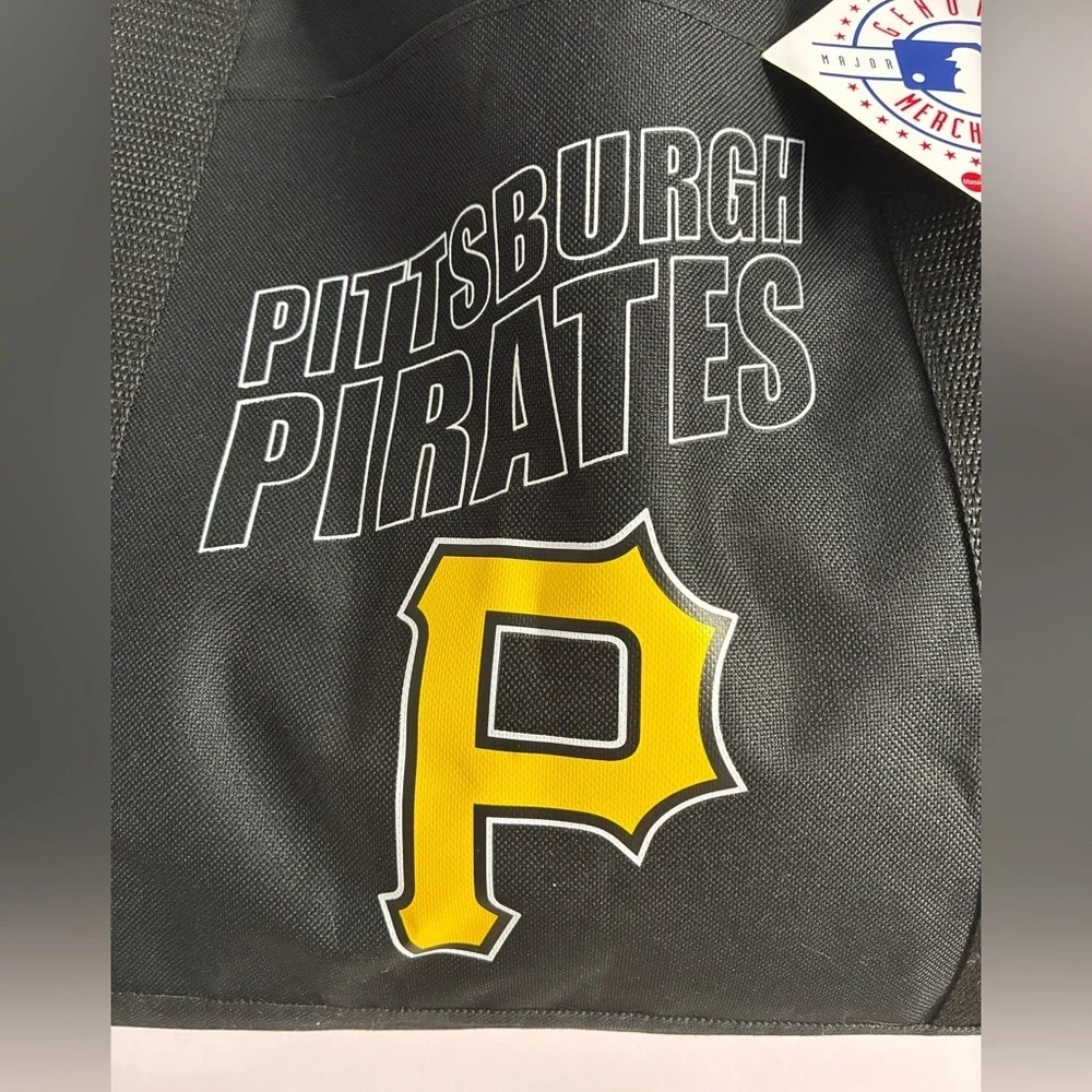 Pittsburgh Pirates Carry All Zip Tote Bag, Black/Yellow, 19” x 14” x 7”, NWT